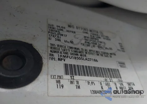 2005 Ford Expedition Eddie Bauer/King Ranch z USA, uszkodzony, nr VIN 1FMFU18505LA27186